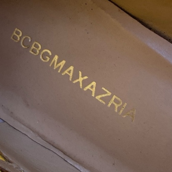 BCBG MaxAria Color cream and yellow pointy toe pump Leather All Leather Sz 6 1/2 - Picture 12 of 13